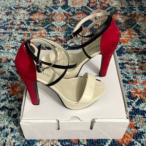 Red Black and Cream heels